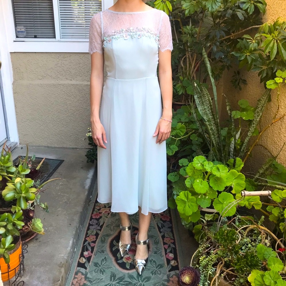 Dusty mint ASOS midi dress